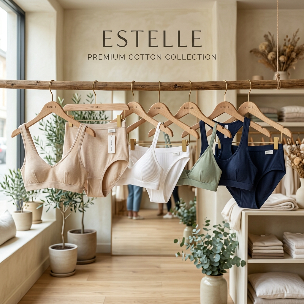 Boutique display of premium innerwear